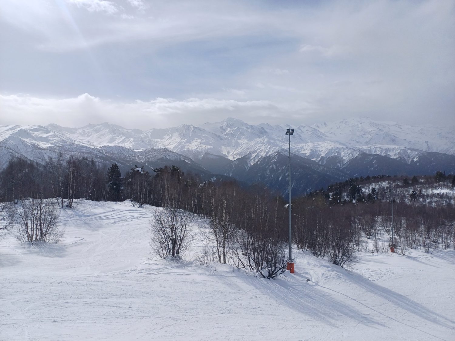 Fresh snow on the meadows
