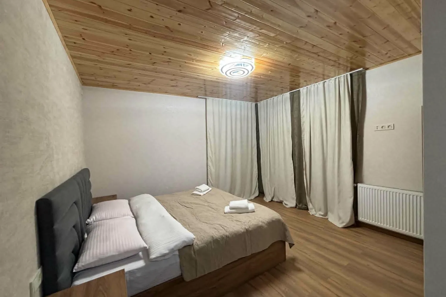 Twin room in a Svan family guesthouse, upper Svaneti, Georgia